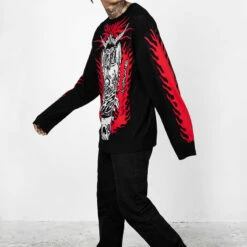 BET1 Baphomet Unisex Crew Jumper -Cheap Disturbia Shop AW22B180 Baphomet Unisex Jumper 007 800x