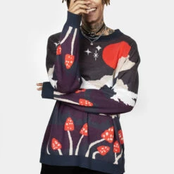 BET1 Faraway Unisex Mock Neck Jumper -Cheap Disturbia Shop AW22B181 Faraway Oversized Jumper 006 800x