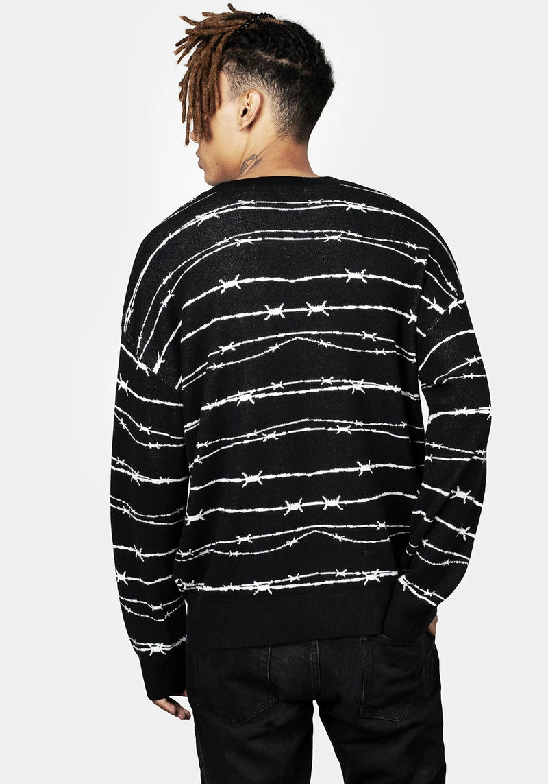 BET1 Barbed Longline Crew Neck Jumper 3 BET1 Barbed Longline Crew Neck Jumper - Image 3