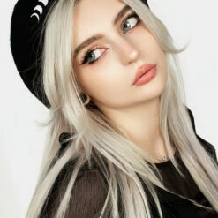 CAF1 Lunar Embroidered Beret -Cheap Disturbia Shop AW22CA72 LUNAR EMBROIDERED BERET 005 800x