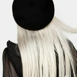 CAF1 Lunar Embroidered Beret -Cheap Disturbia Shop AW22CA72 LUNAR EMBROIDERED BERET 011 800x