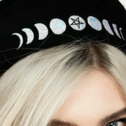 CAF1 Lunar Embroidered Beret -Cheap Disturbia Shop AW22CA72 LUNAR EMBROIDERED BERET 013 800x