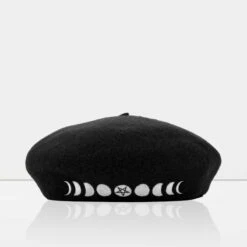 CAF1 Lunar Embroidered Beret -Cheap Disturbia Shop AW22CA72 LUNAR EMBROIDERED BERET IH002 800x