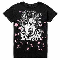 DMT1 Punk Vintage Black Washed T-Shirt -Cheap Disturbia Shop AW22DM15 Punk vintage black 1 800x