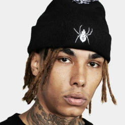 HXC1 Spinneret Embroidered Pom Pom Beanie -Cheap Disturbia Shop AW22HXC191 Spinneret Embroidered Pom Pom Beanie 006 800x