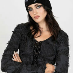 HXC1 Distorted Disturbia Embroidered Beanie 13 HXC1 Distorted Disturbia Embroidered Beanie -Cheap Disturbia Shop AW22HXC192 DistortedDisturbiaEmbroidedBeanie 3 800x