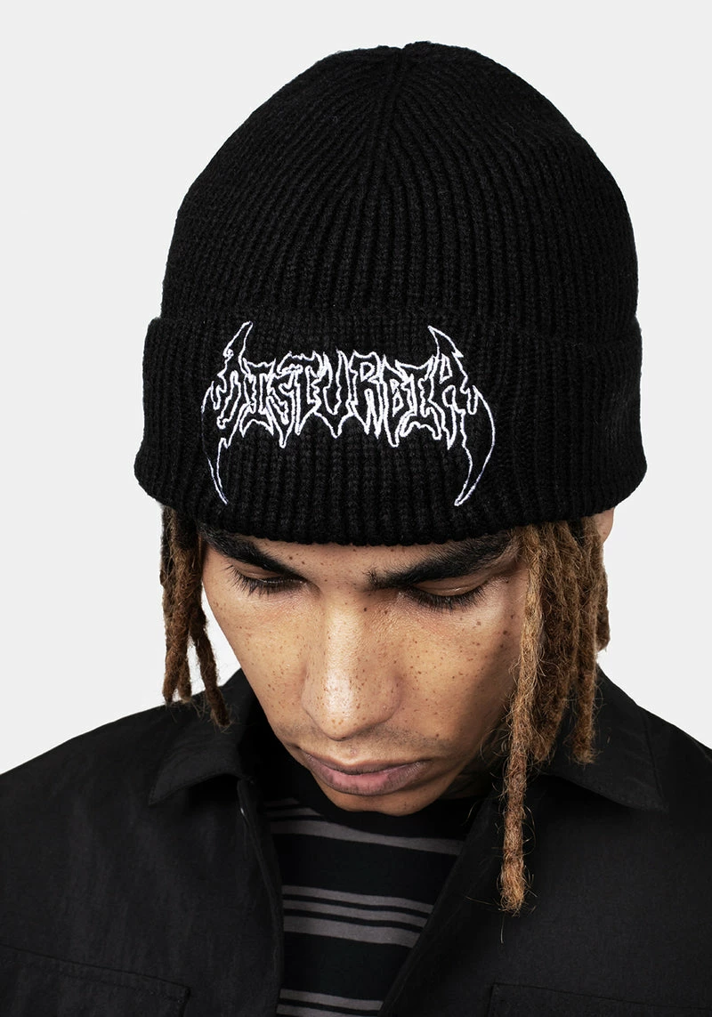 HXC1 Distorted Disturbia Embroidered Beanie 2 HXC1 Distorted Disturbia Embroidered Beanie - Image 2
