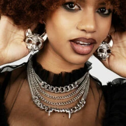 TOU1 Bastet Earrings -Cheap Disturbia Shop AW22TS11 Bastet Earrings 002 800x