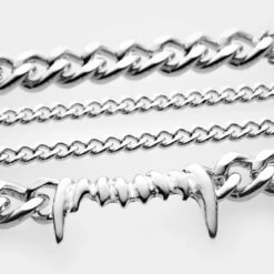 TOU1 Teeth Layered Multichain Necklace -Cheap Disturbia Shop AW22TS33 Teeth Layered Multichain Necklace XJ 3 800x