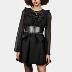 YHU1 Bettie Peplum Waist Belt -Cheap Disturbia Shop AW22YH87 Bettie Peplum Waist Belt 005 800x