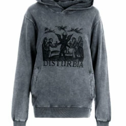 DMT1 Devil Grey Acid Wash Pullover Hoody