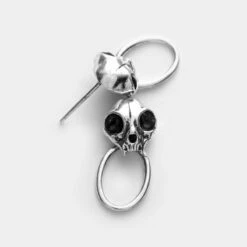 TOU1 Sphynx Silver Hoop Earrings -Cheap Disturbia Shop SS22TS03 Sphynx Silver Hoop Earrings 1 800x