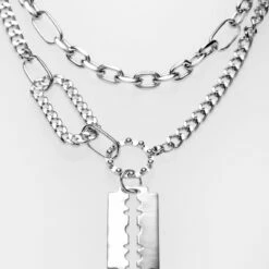 TOU1 Blade Multi-Chain Necklace 9 TOU1 Blade Multi-Chain Necklace -Cheap Disturbia Shop SS22TS18 Blade Multi Chain Necklace 1 800x