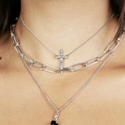 TOU1 Dragon Egg Multi-Chain Necklace -Cheap Disturbia Shop SS22TS22 Dragon Egg MultiChain Necklace 002 800x