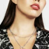 TOU1 Ouroboros Black Onyx Multi Chain Necklace -Cheap Disturbia Shop SS22TS32 Ourobros Moonstone Multichain Necklace 003 800x