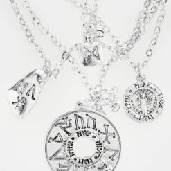 TOU1 Runes Multichain Necklace -Cheap Disturbia Shop TS19 runes multi chain necklace 5 800x