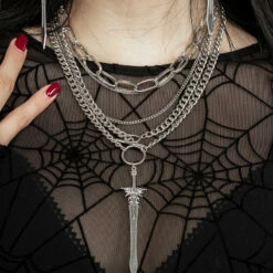 TOU1 SWORD MULTICHAIN NECKLACE -Cheap Disturbia Shop TSDIS062 SWORD MULTICHAIN NECKLACE 004 800x